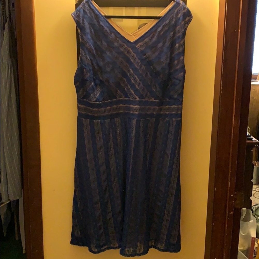 Blue lace dress